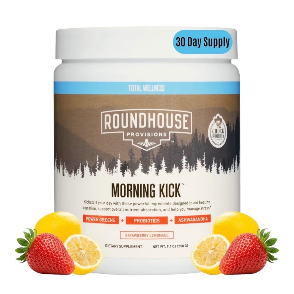 NEW Roundhouse Provisions‎ Morning Kick Strawberry Greens Probiotics Collagen